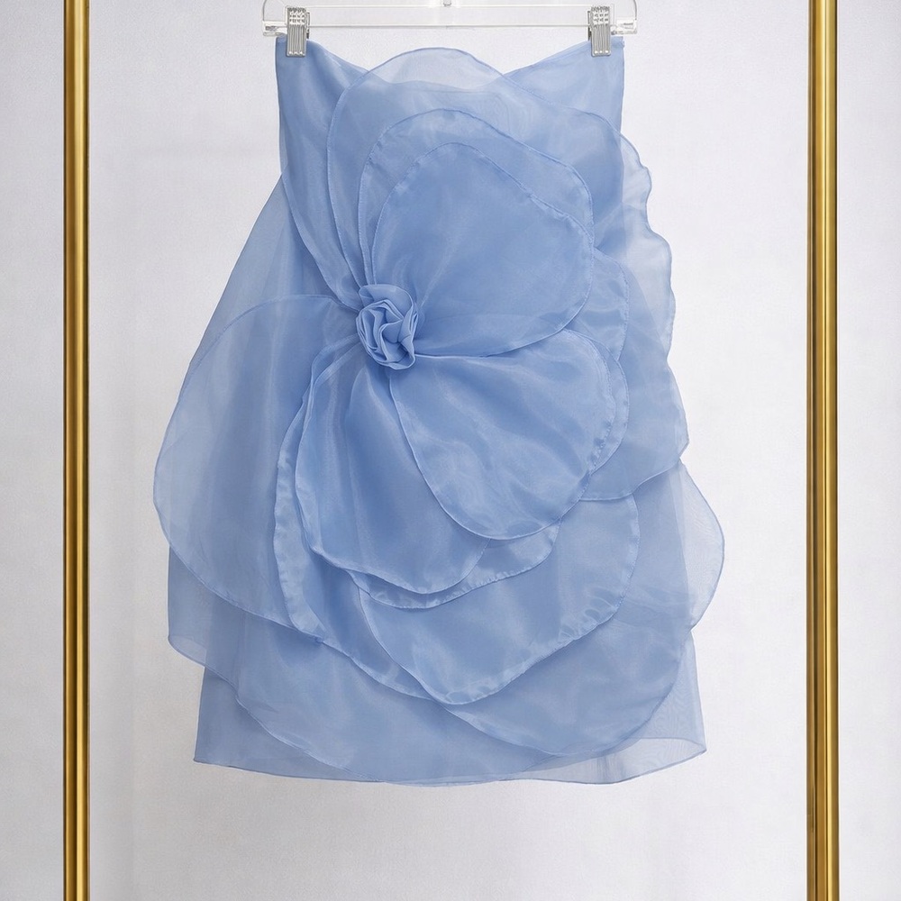One shoulder strapless mini dress large run smaller back zipper